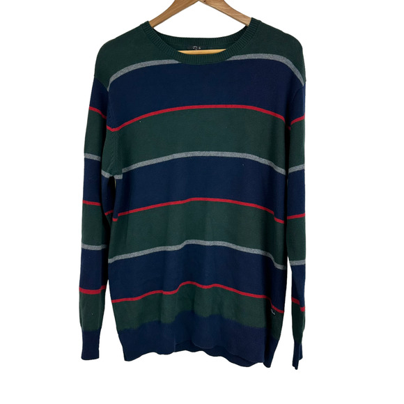 Rails NWT Men's Striped Kent Rugby Sweater Size Medium Wool Blend Crew Neck - Picture 3 of 11
